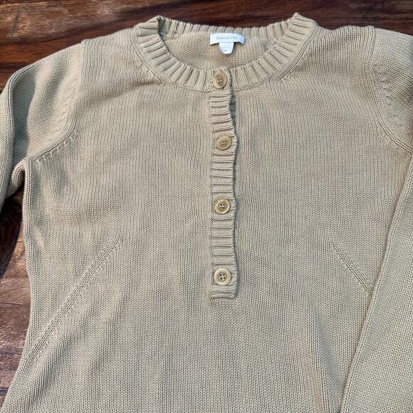 Garnet Hill Women's Button Front Crew Neck Knit Sweater Size XS - Picture 4 of 8